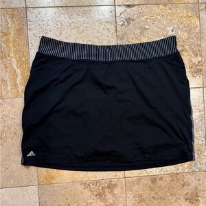Adidas Women's Black Skort with Striped Waistband (golf or tennis skirt)